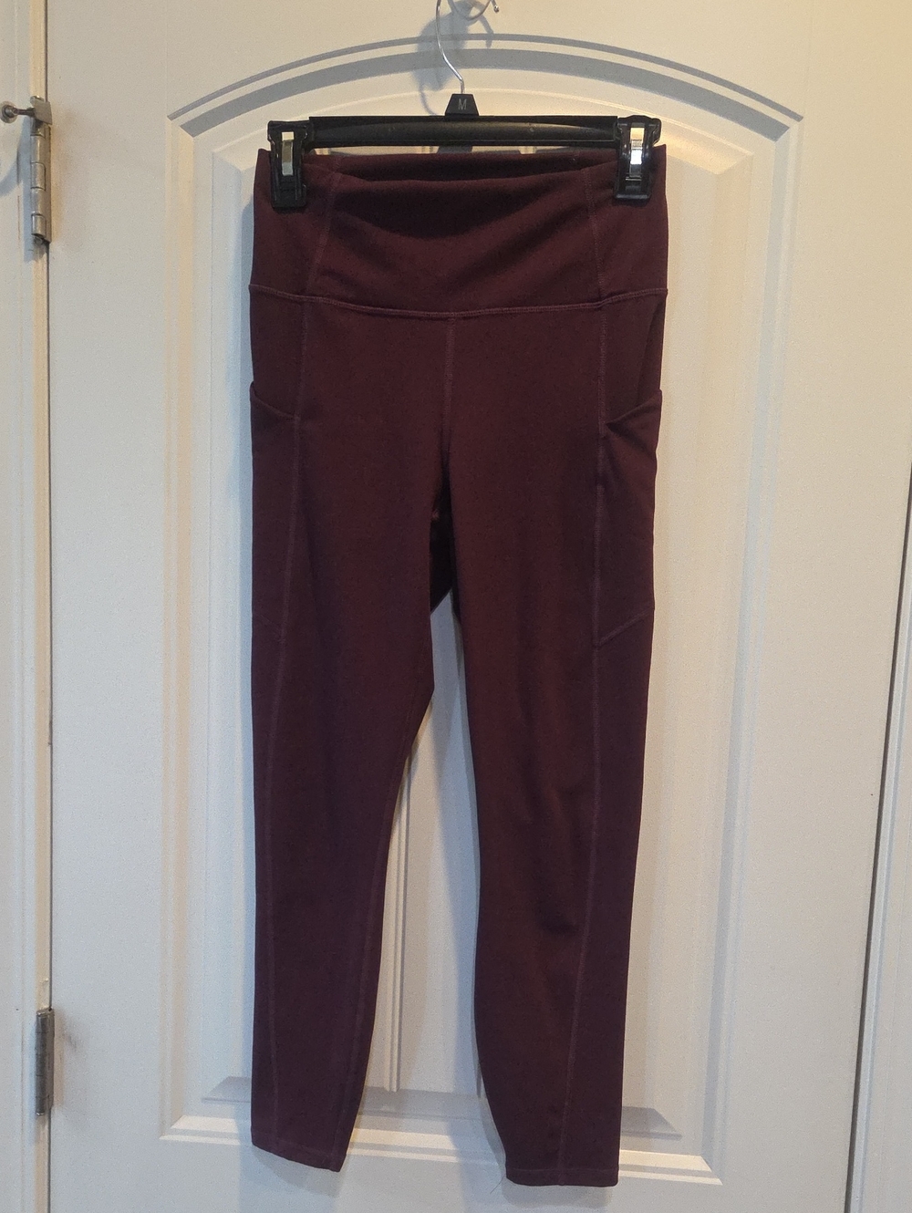 Fabletics High-Rise PureLuxe Pocket Leggings - Oxblood Color